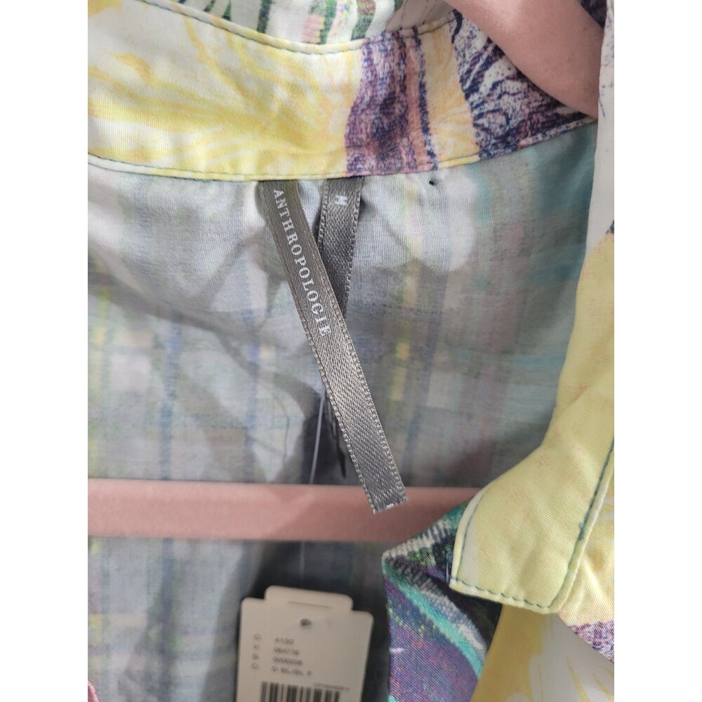 Anthropologie Pastel Plaid & Floral Tiered Maxi Dress - Picture 3 of 14